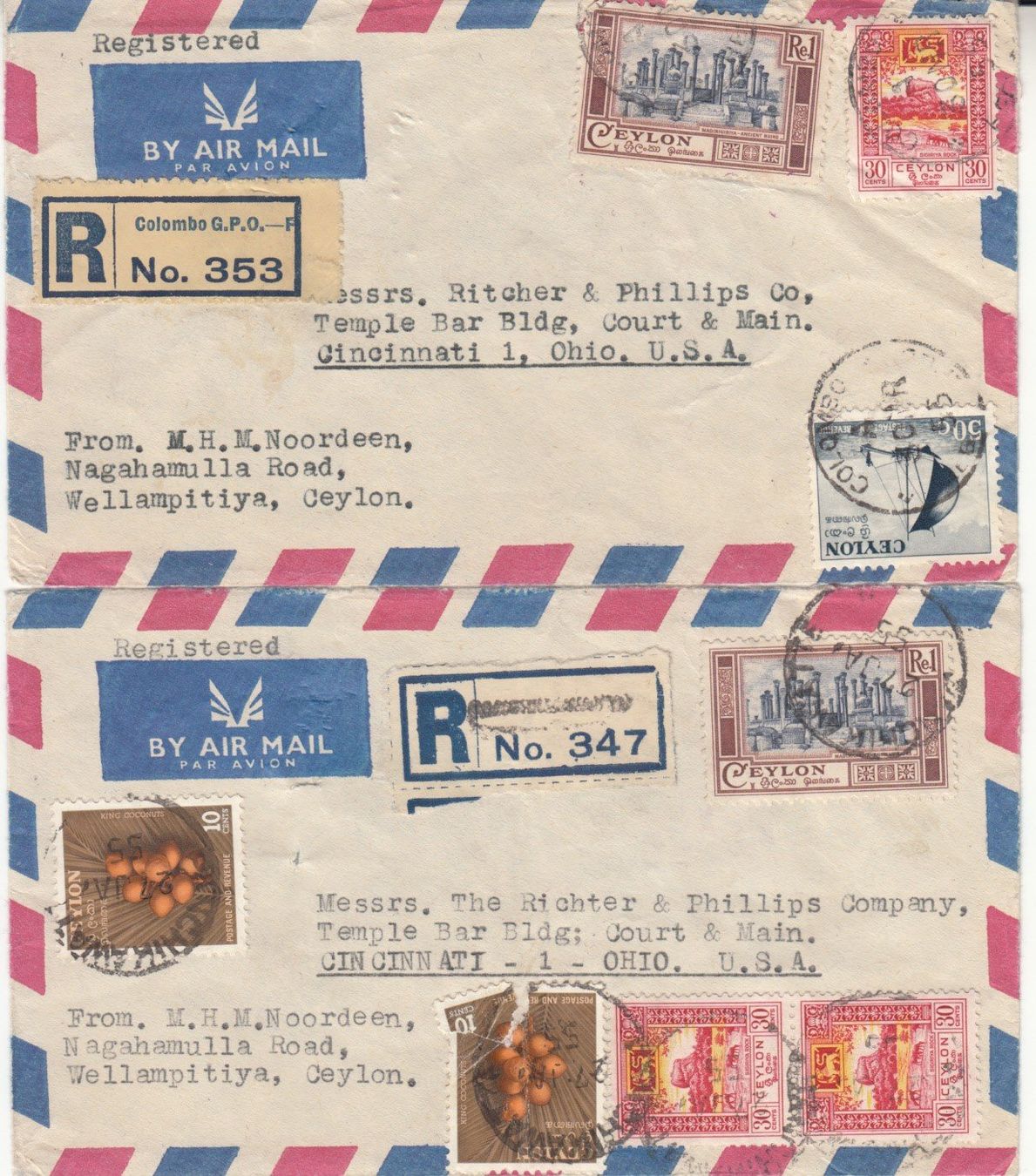 Tous les timbres: Ceylon - Ohio 1955 – D'occasion à Bürglen TG par StampGraf
