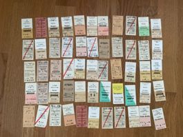 55 Kartonbillette / Tickets / 49 Schweiz / 6 Ausland / SBB