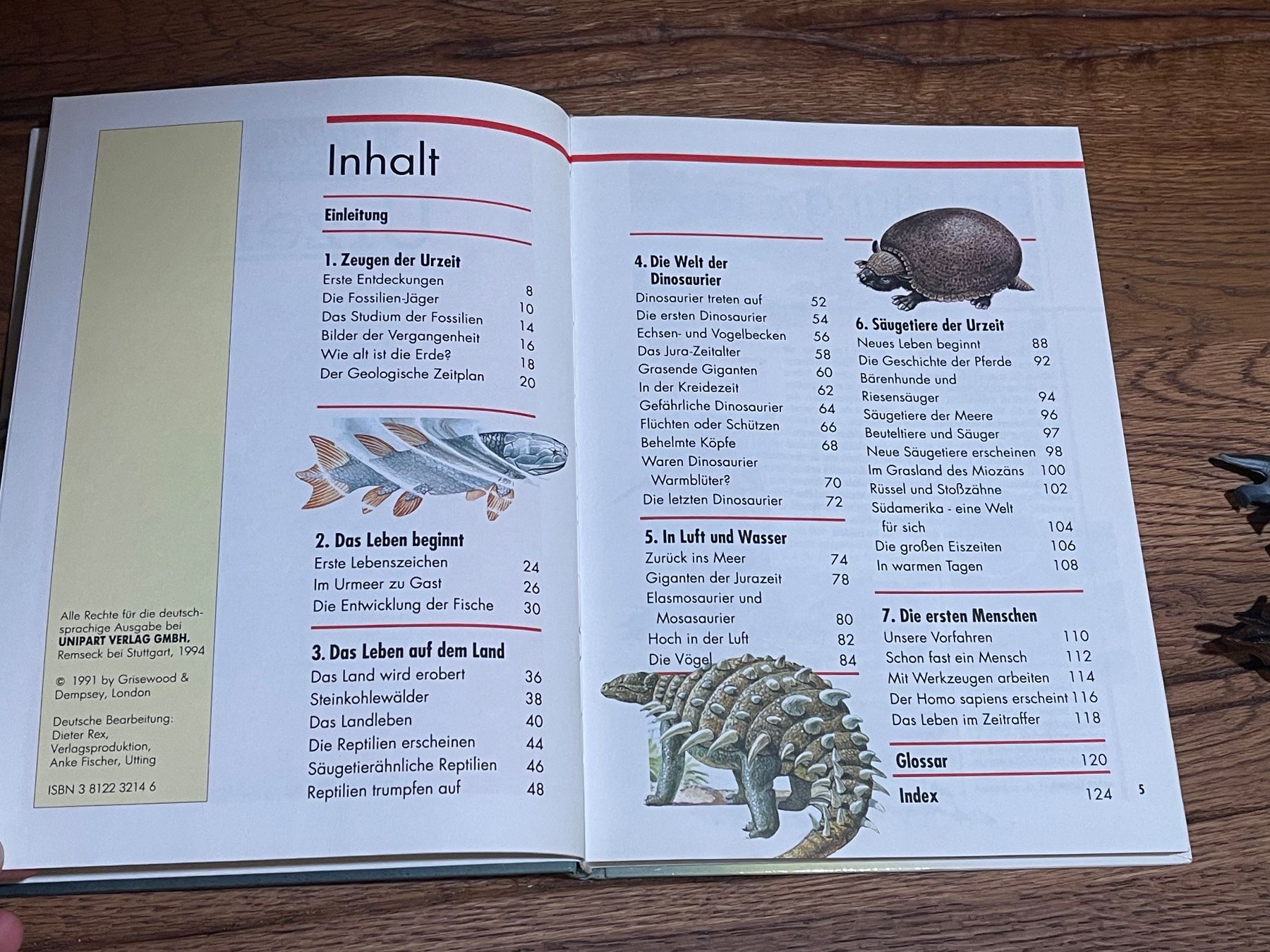 Bücher: Dinosaurier-Set mit Buch "Die Urzeit" für Kinder mit 2 Dinos – Gebraucht aus Zuerich von Dorsi 2