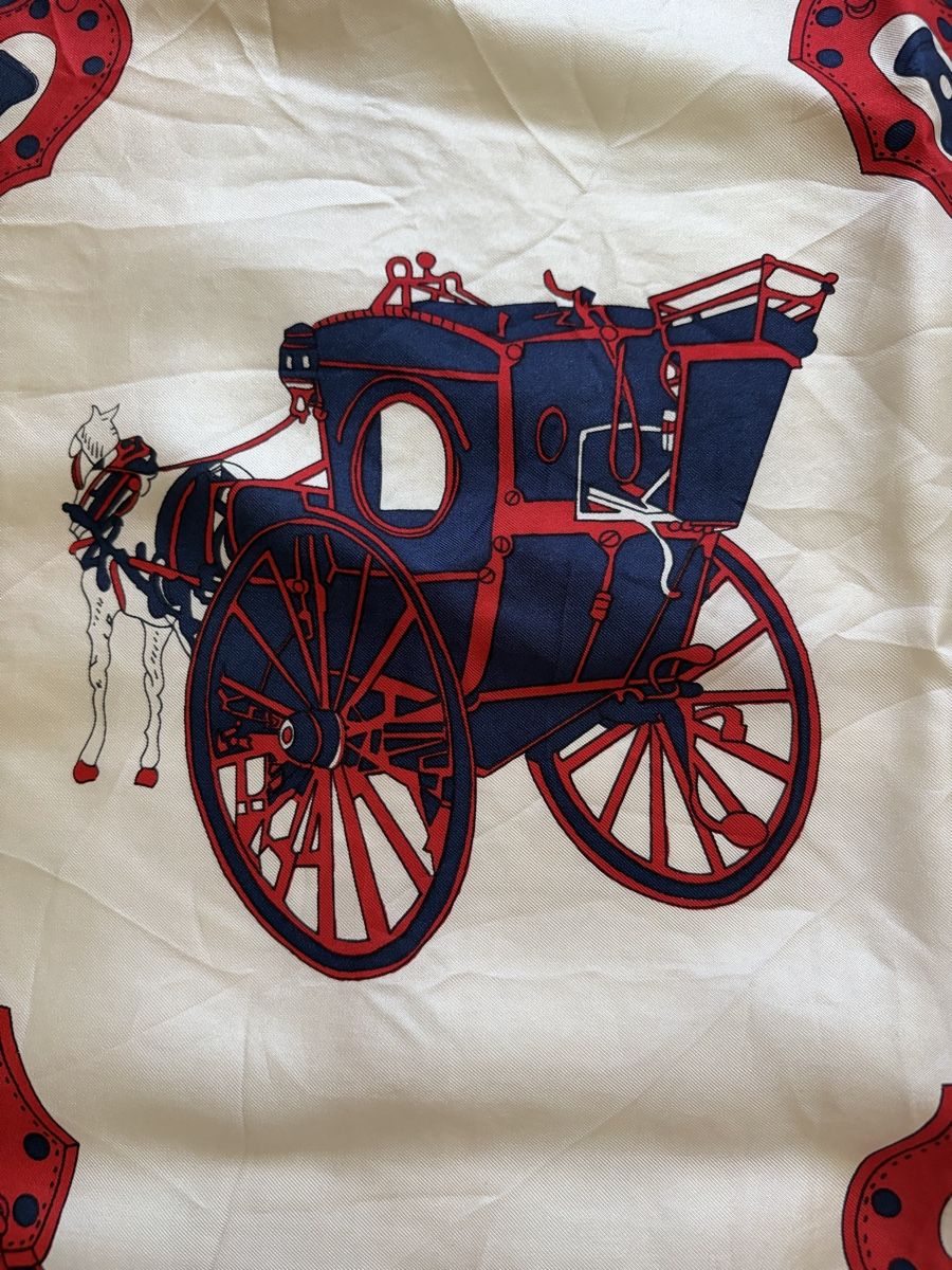 Foulard & Sciarpe: Seiden-Tuch Cab Anglais Navy Rot – Usato da Gossau venduto da Magic999 6