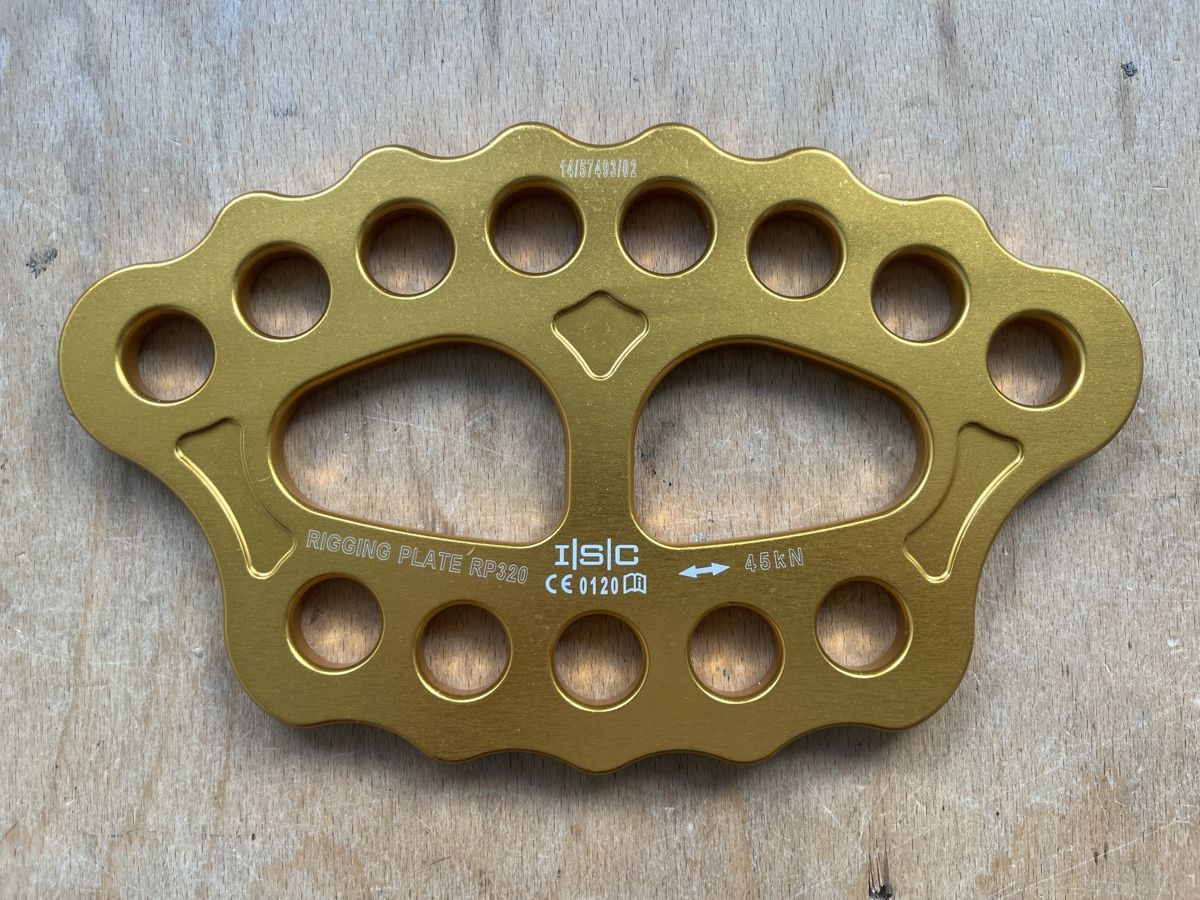 Attrezzatura da arrampicata: ISC RP320 Rigging Plate, Gold, NEU – Nuovo e nell'imballaggio originale da Trimstein venduto da Easyp