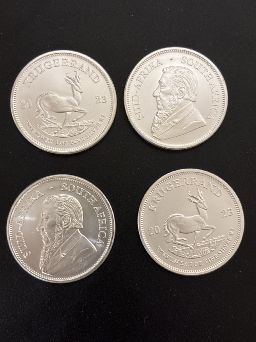 Tutti le monete: 4 Stück Silber Unze Krugerrand 2023 – Nuovo (secondo la descrizione) da Koppigen venduto da tama68