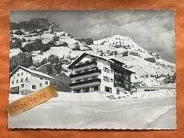 Hotel Walliserhof Leukerbad, alte Ansichtskarte, Winter ❄️ 