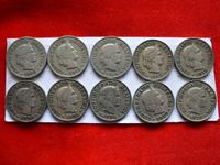 10 Stück 10 Rappen Münzen von 1909 - 1928