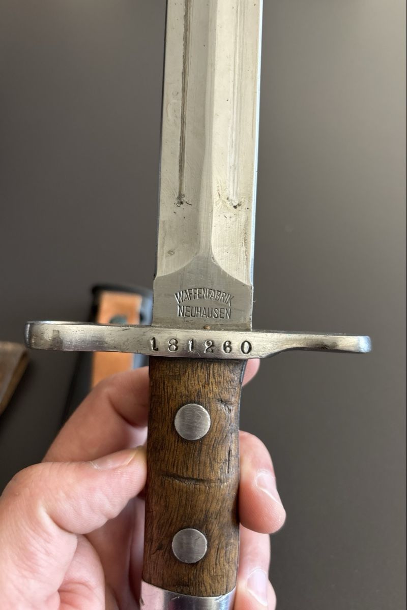 Schweizer Armee Armi bianche: Baïonnette suisse modèle 1918 Schmidt-Rubin – Usato da Chermignon-Bas venduto da NicoCart 1