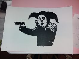 BANKSY Clown Originalsiebdruck zertifikat