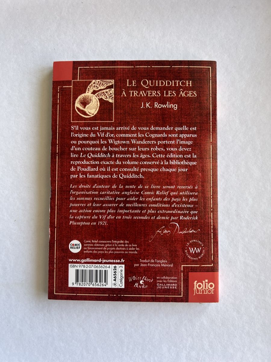 Livres: Le Quidditch à Travers les Âges - J.K. Rowling – D'occasion à Neuchâtel par Elipshop 1