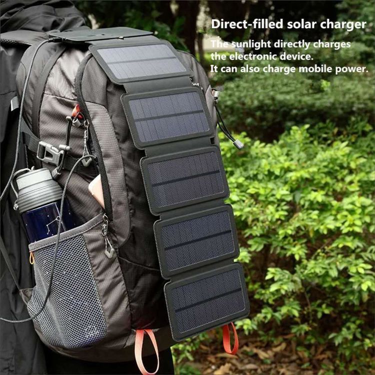 Dispositivi a energia solare: Panneau solaire d'extérieur pliable, 5V – Nuovo e nell'imballaggio originale da Gurmels venduto da Swisspod