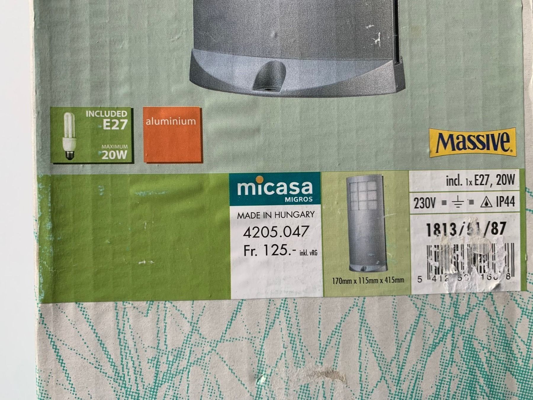 Lampen: Gartenleuchte MASSIV DELPHI – Neu und originalverpackt aus Unterengstringen von hausraus 1