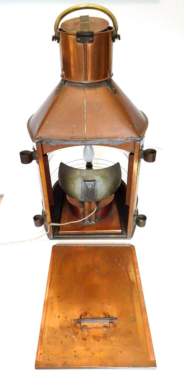 Lampade: Antike Masttop-Metorit-Schiffslampe (ca. 1905) – Usato da Brione (Verzasca) venduto da nevagiu 2
