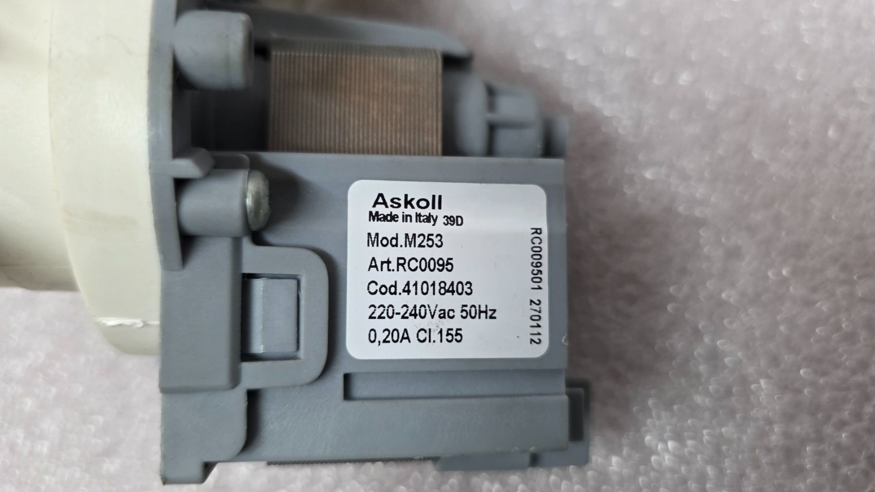 Pompe & Parti di ricambio: Pompe de vidange Askoll Mod.M253 – Usato da Bionnens venduto da Meg011 1