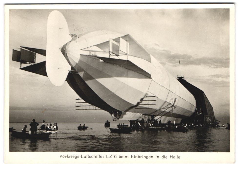 Fotografie & Manifesti: Fotografie Zeppelin LZ 6 beim Einbringen – Usato da Berlin venduto da bartko-reher