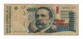 Banknote Argentinien, 10'000 Australes