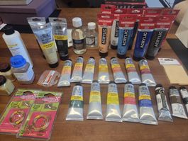 Winsor Newton Acrylfarben Set + diverse Farben & Zubehör