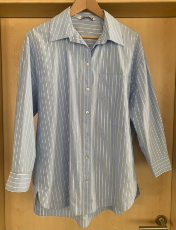 Damenbluse blau/weiss gestreift Gr.S