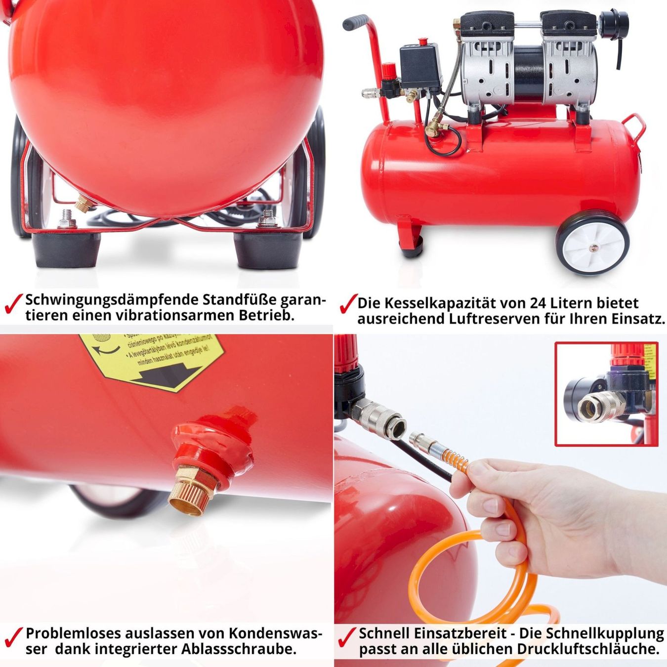 Compresseurs: HECHT 2080 Flüsterkompressor 8bar 24L – Neuf avec emballage d'origine à Bottighofen par zaap 3