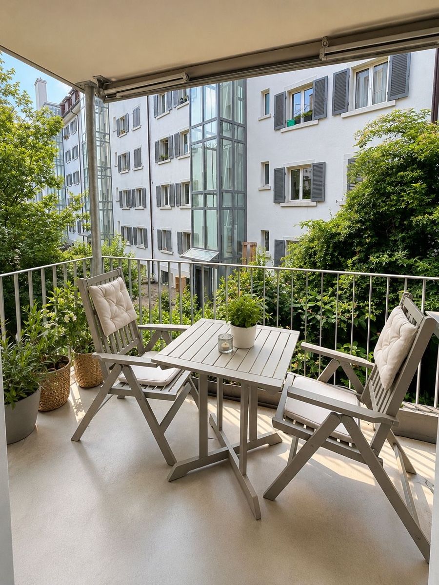 Tavoli: Balcony furniture set light grey – Usato da Zürich venduto da fel_9gfp