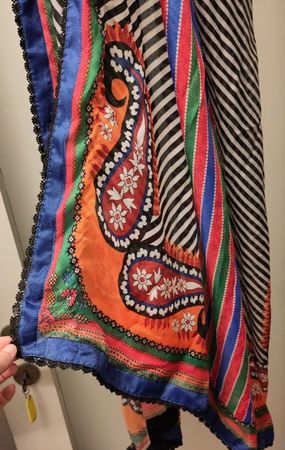 Langes gestreiftes Foulard/Dupatta aus Pakistan