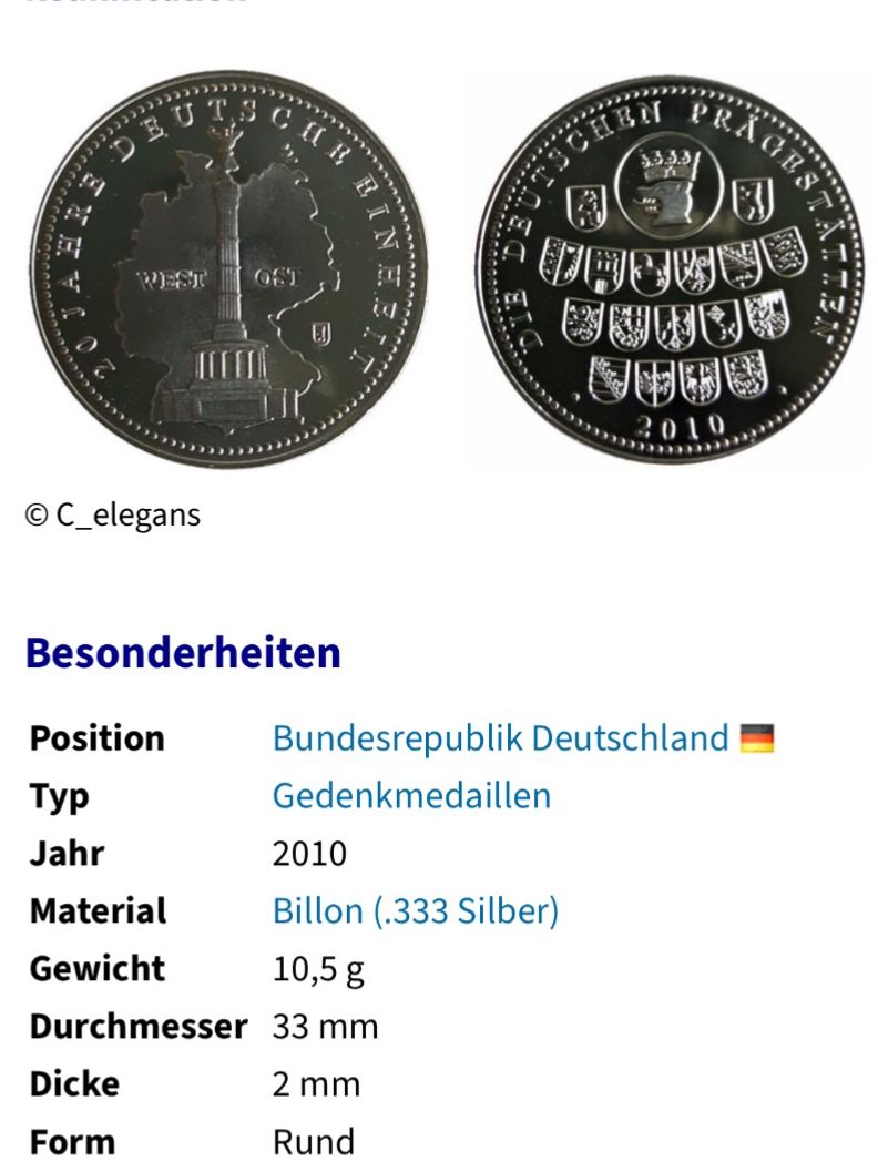 Tutti le monete: Deutsche Gedenkmünzen Silber 2007-2016 – Usato da Neuenhof venduto da Mastermind-73 6
