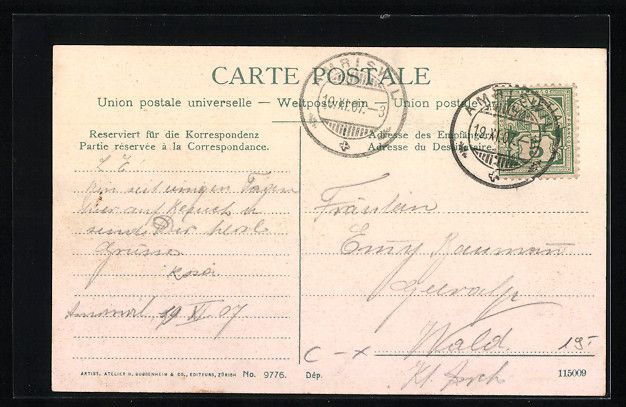 Ansichtskarten: Amriswil, Häuser an einer Strassenkreuz – Gebraucht aus Berlin von bartko-reher 1