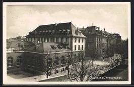 Basel, Frauenspital aus der Vogelschau