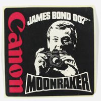 James Bond Roger Moore CANON Aufkleber / Sticker 1979 TOPRAR