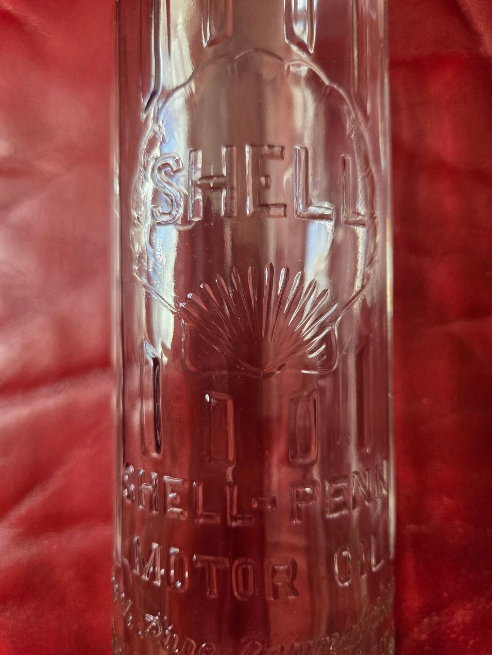 Shell Sonstiges Geschirr & Gläser: Glasflasche Shell Motor Oil – Gebraucht aus Mollis von Cadillac58 1
