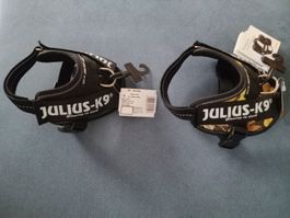 2 Julius K9 Baby 1 & 2 Hundegeschirr schwarz & Autumn touch