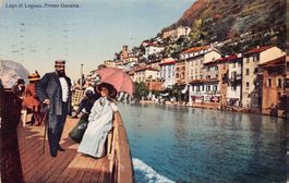 Gandria, signori sul vapore, circolata 1917