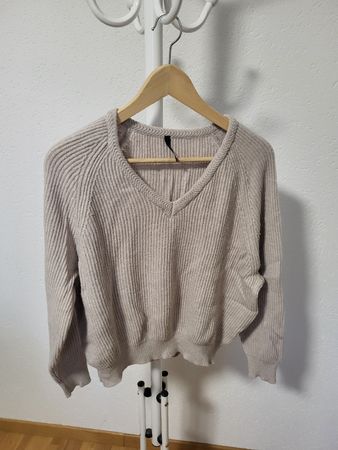 Chicorée Strickpullover, Beige, Gr. S, kurz geschnitten