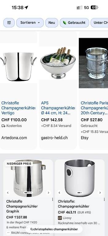 Sonstiges: CHAMPAGNERKÜHLER  VERSILBERT  VINTAGE – Neu und originalverpackt aus Birsfelden von nik_zs8n 3