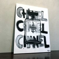 Chanel Urban Pop Art Leinwand Acryl Bild Fashion Original