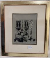 MARC CHAGALL 1955 Lithographie NOTRE DAME IN GRAU