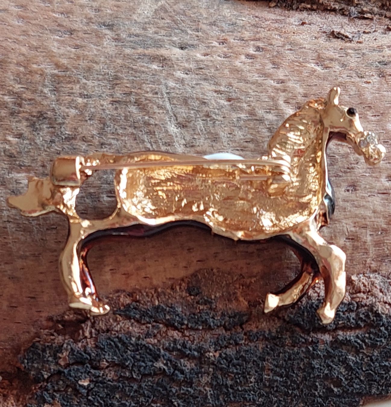 Broschen & Nadeln: Hübsche Brosche Pferd / Ross braun mit Strass-Steinchen – Neu (gemäss Beschreibung) aus Oberwil BL von Hunajakakku 7
