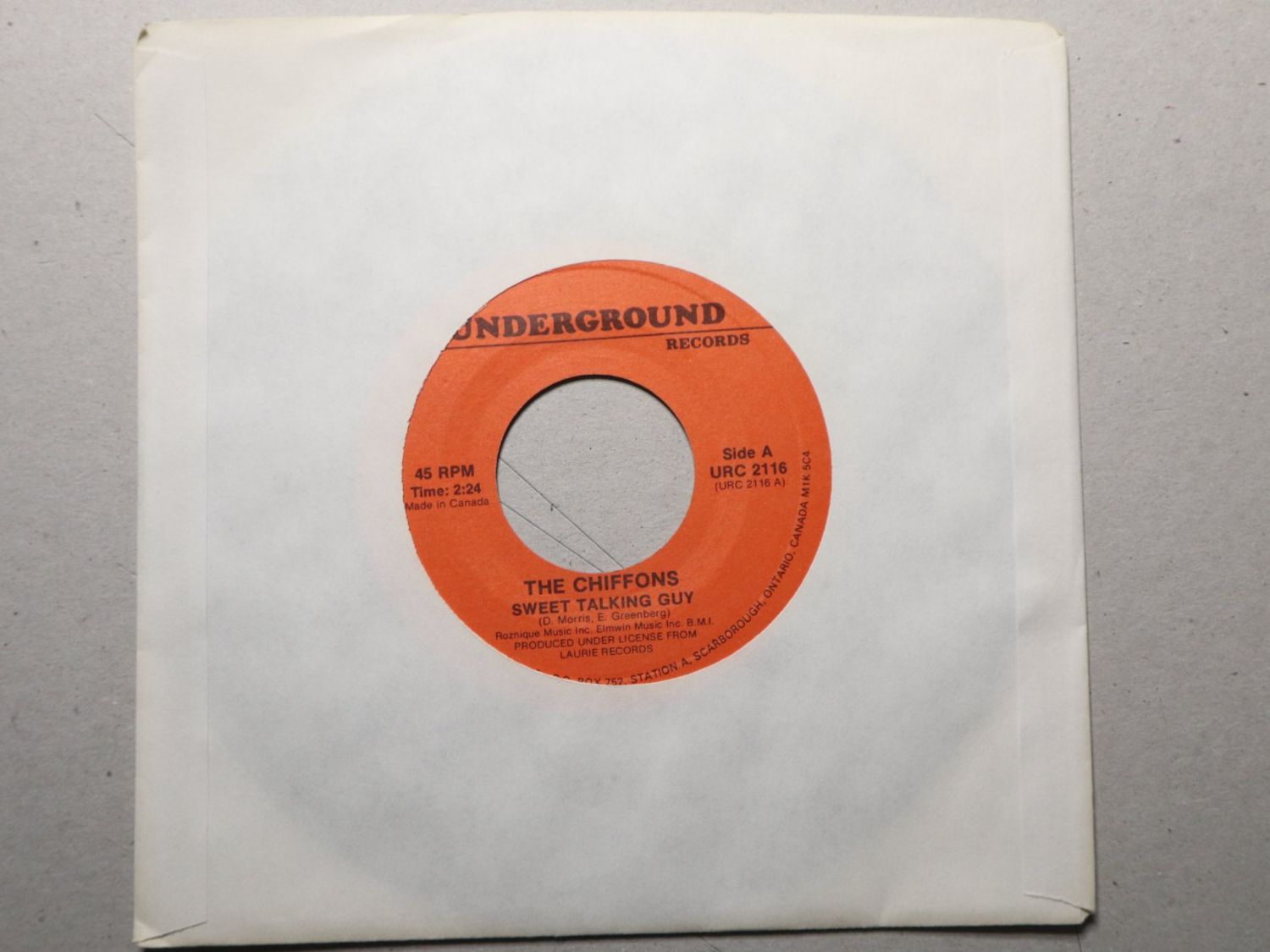 Vinyles: Vinyl Single Chiffons Sweet Talking Guy für Jukebox – D'occasion à Eschenbach SG par Astalavista 1