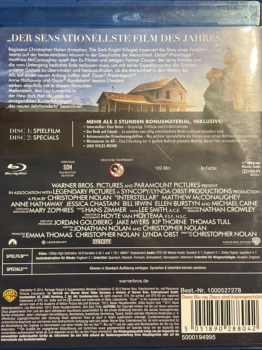 Alle DVDs: Interstellar  (2014) – Gebraucht aus Waldenburg von Gonzo8 1