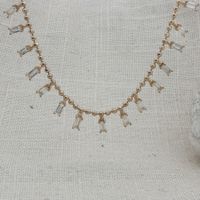 Topas Kette 925 Silber gelbvergoldet