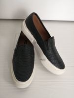🤩MANGO LEDER PLATEAU-SLIPPER-SCHUHE SCHLANGENOPTIK NEU