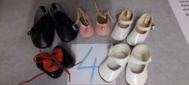 5Paar Puppenschuhe 