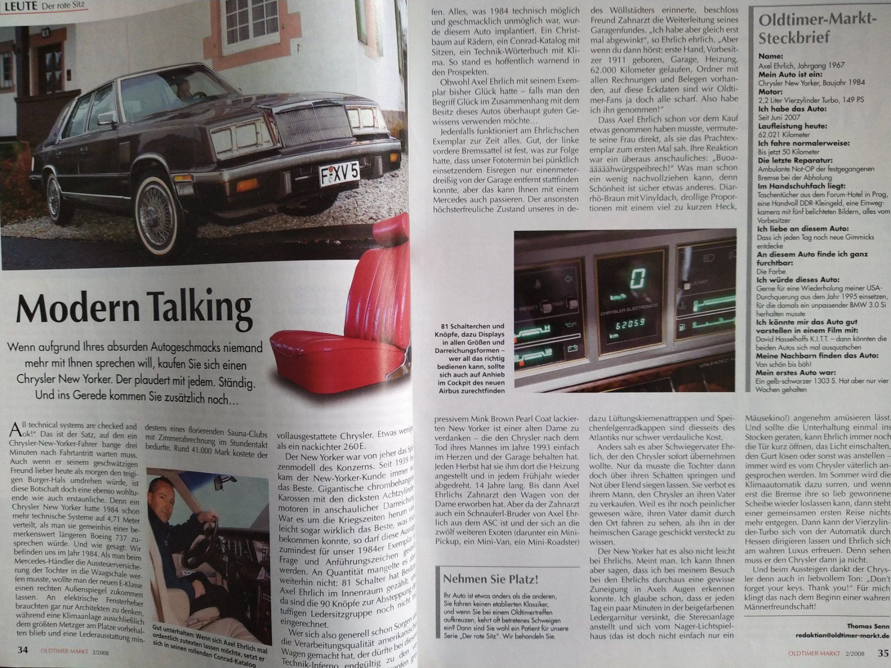 Riviste & Magazine: Magazin Oldtimer Markt Nr.2/ 2008 A112/Neumann/Bugatti/Merc – Usato da Bern venduto da micky031 2