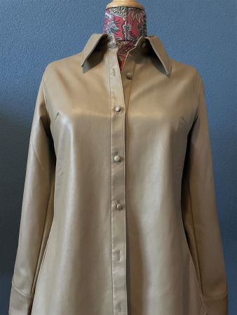 Ledereoptik Bluse für jeden Anlass