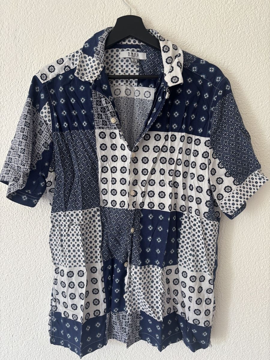 Camicie: Vintage Patchwork Shirt - Unique Summer Style, Size Medium – Nuovo (secondo la descrizione) da Dübendorf venduto da Mrsuperdeal