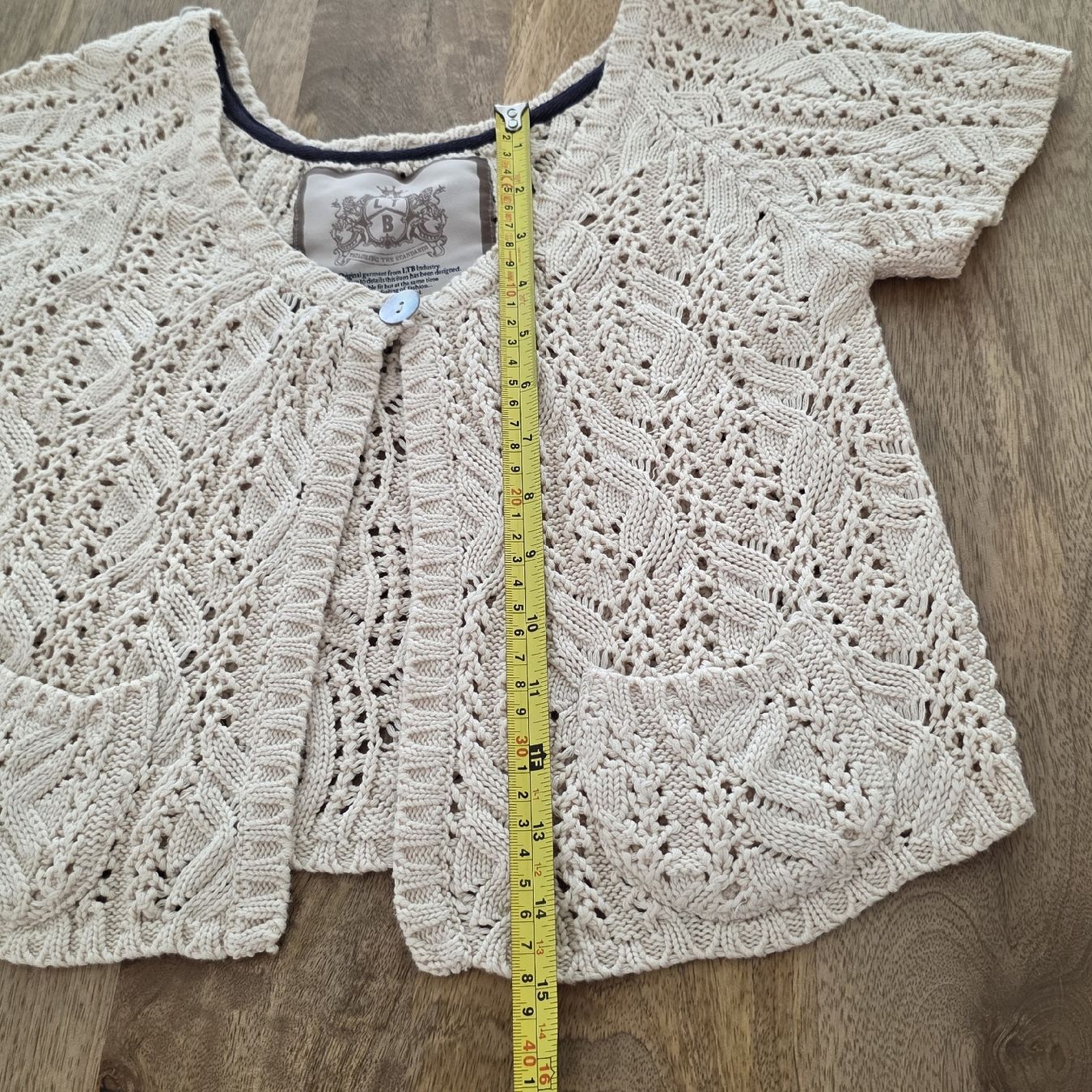Bolero: Strickjacke kurzarm beige Grösse M – Nuovo (secondo la descrizione) da Rheinsulz venduto da Gilea 6