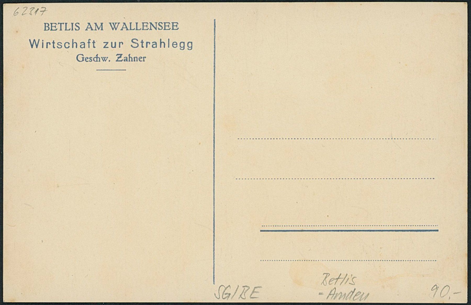 Cartoline postali: SG Betlis - Amden – Nuovo (secondo la descrizione) da Schindellegi venduto da masutka7 1