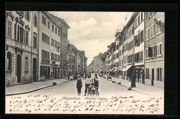 Ansichtskarten: Winterthur, Blick in die Oberthor-Gasse – Gebraucht aus Berlin von bartko-reher
