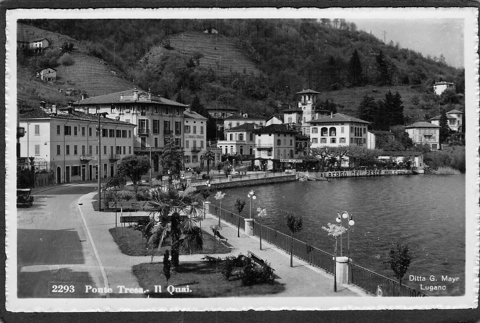 Ansichtskarten: ^Ponte Tresa Quai 1944 – Gebraucht aus Reichenburg von Pipo-67