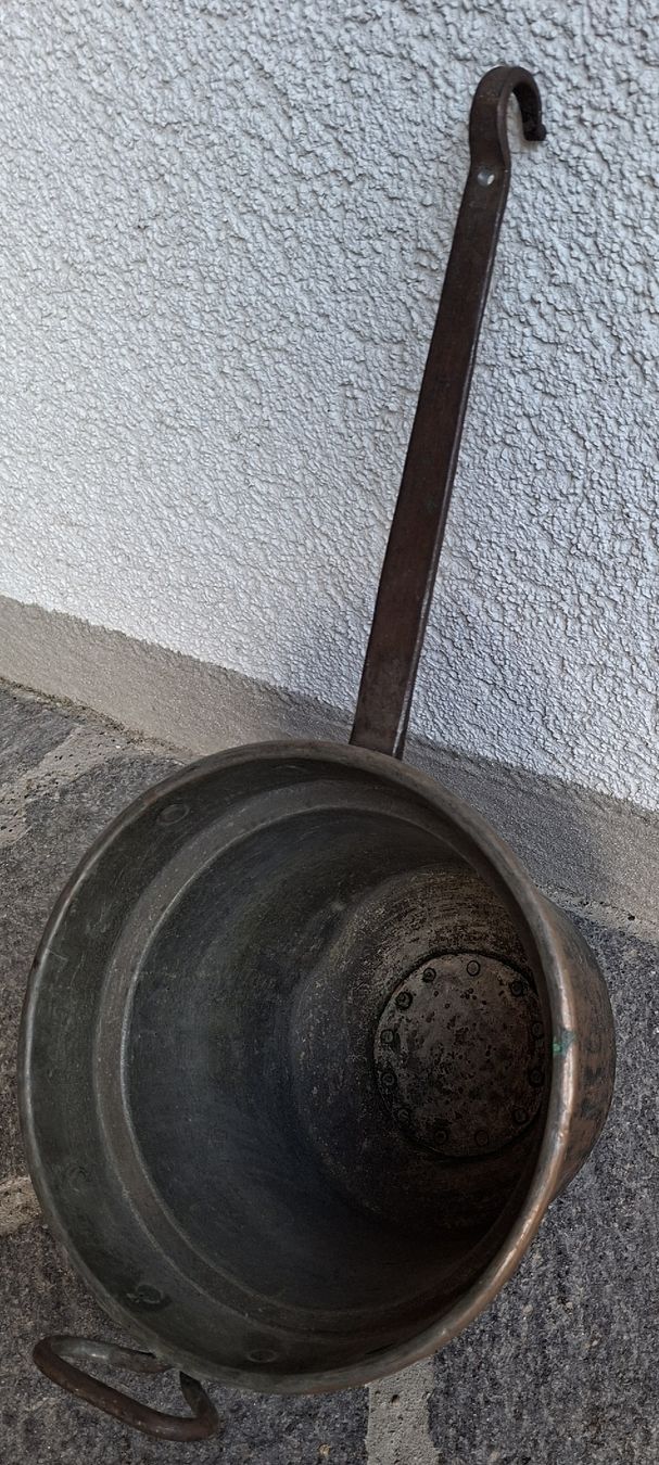 Pentole: Kupfertopf mit Stiel antikes Kochgeschirr – Difettoso da Pfäffikon ZH venduto da enderby01 1