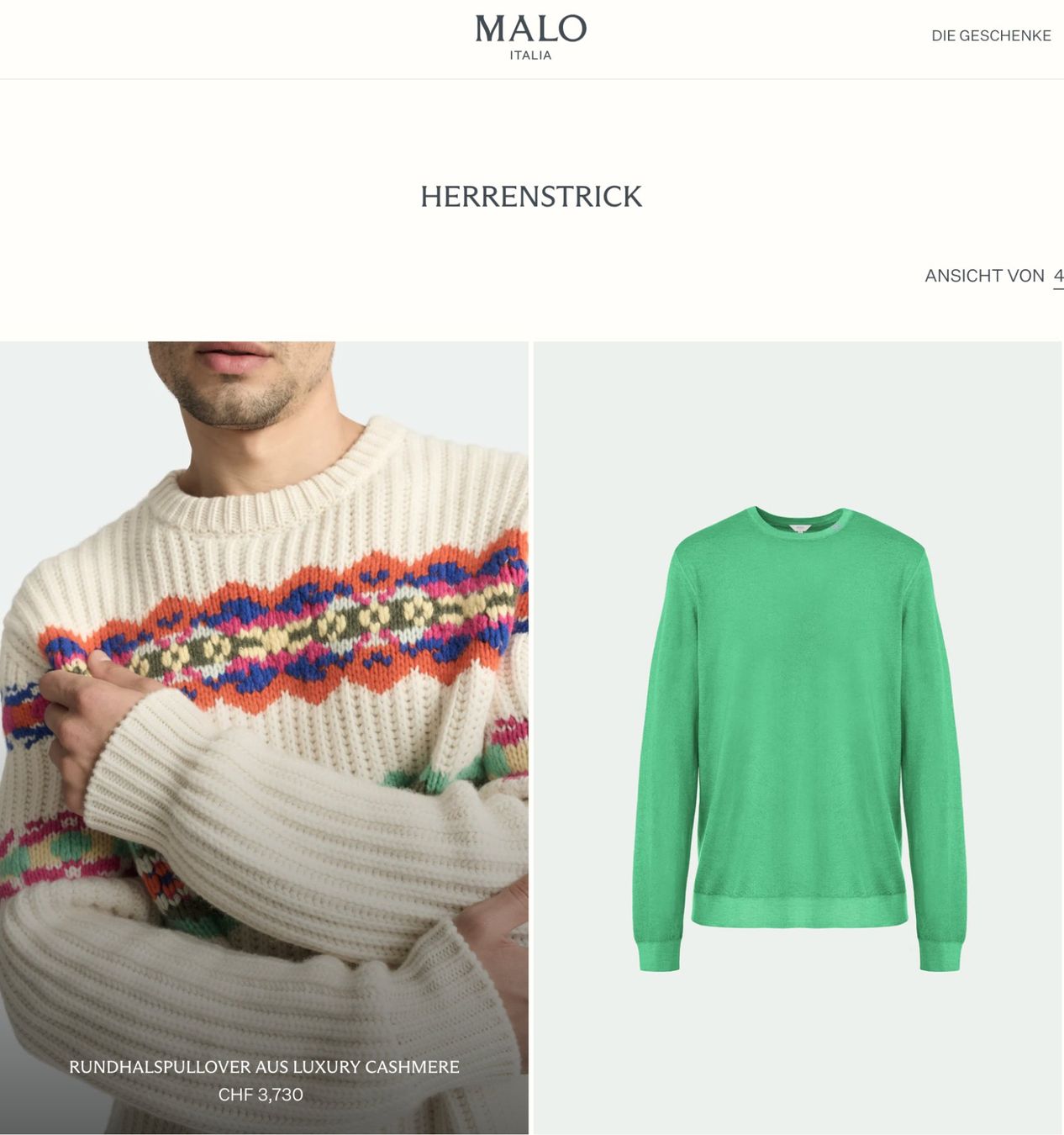 Maglioni & Felpe: Malo 100% Kaschmirpullover, Gr 54, Argyle Muster, WinterLook – Usato da Zürich venduto da A_M_ 4