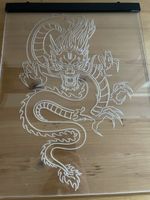 Cooles Deko Schild mit Drachen Motiv