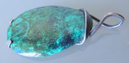Eilatstein Israel Silber 930 Anhänger 50 mm